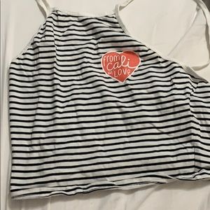 m halter top stripes